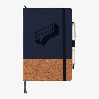 5.7" x 8.5" Hard Bound Journal with Cork-Like Bottom