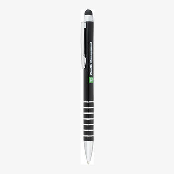 Ballpoint Stylus with Chrome Rings (Separate Tips) (Optional Full-Wrap Laser Engraving) - BETTER