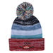 Embroidered Rainbow Knit Beanie with Pom