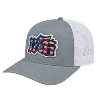 Trucker Hat: Medium Profile, Poly/Cotton Blend, Mesh Back, Plastic Snap Tab - GOOD