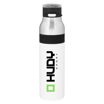 20.9 oz Vacuum Insulated Bottle with Powder-Coated Finish and Silicone Color Accents