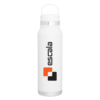 25 oz Vacuum Insulated Bottle with Powder-Coated Finish and Hinged Handle