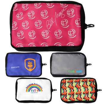 Tech Pouch with All-Over Full-Color Printing and Black Lining