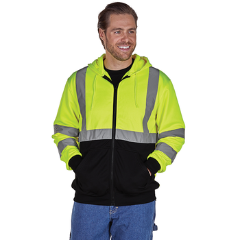 Charles River® Hi-Visibility Full-Zip Safety Hoodie
