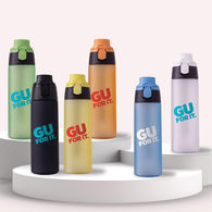 24 oz Bottle with Translucent Matte Rubberized Finish and Flip Top Lid