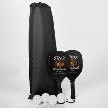Pickleball Set with Net, Wooden Paddles, Balls and a Carry Bag