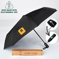 42 Arc Executive C-Suite Quality Auto Open/Close Recycled Polyester Umbrella (11 Folded)