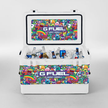 54QT Rotomolded Cooler with Wrap-Around Full-Color Printing