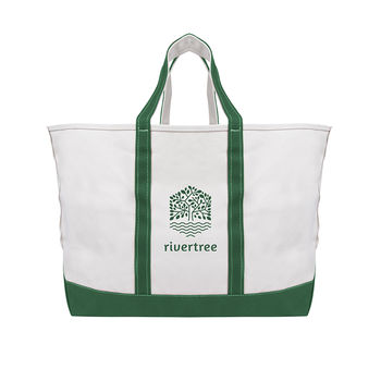 Ginormous 15" x 28" Heavy 24 oz World's Toughest Cotton Boat Tote with 20" Handles