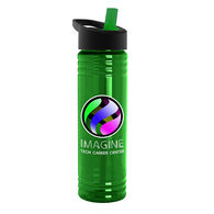 24 oz. Slim-Fit Bottle with Flip Straw (BPA-Free) with Full-Color Digital Imprint