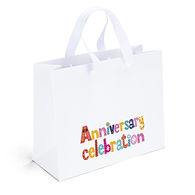 Matte-Laminated Paper Bag with Deluxe Ribbon Handles  10 x 8 - Full-Color Printing