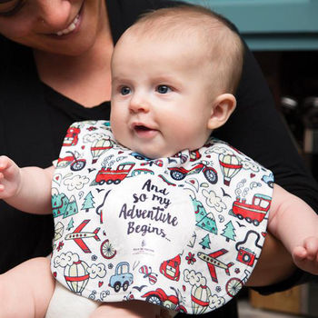 Plush Baby Bib with Full-Color Printing