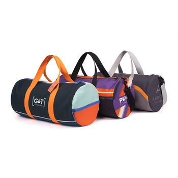 Recycled Canvas Duffel Bag with All-Over Full-Color Printing