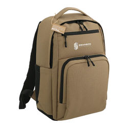 Recycled Utility Insulated Backpack features an insulated front pocket - 1% of Sales Donated to Eco Nonprofits