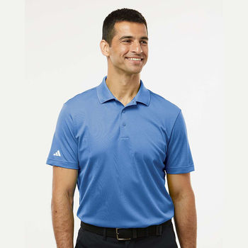 *NEW* Adidas&reg; Men's Performance Piqu&eacute; Polo Made from 100% Recycled Polyester