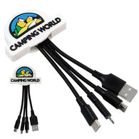 3D Custom 3-In-1 Charging Cable with Full-Color Printing