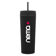 *NEW* 17 oz Double-Wall Acrylic Tumbler with Rubberized Finish and Matching Soft Straw