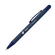 Quick Ship Monochrome Softy Stylus Pen with Rubberized Finish (Mirror Lasered)