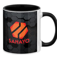 11 oz C-Handle Coffee Mug with Color Interior, Matching Handle and Full-Color Wraparound Imprint (No Bleed)