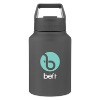 *NEW* HydroJug® 64 oz Stainless Steel Bottle with Vacuum-Insulation, Flip-Up Straw and Carrying Handle 