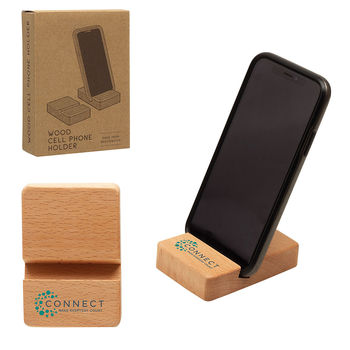 Natural Beechwood Cell Phone Holder