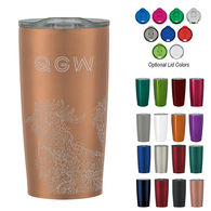*NEW* 20 oz Hot/Cold Stainless Steel Vacuum Insulated Travel Tumbler - Full-Wrap Laser 