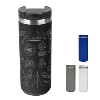 18 oz Hot/Cold Stainless Steel Vacuum Insulated Bottle - Full-Wrap Laser 