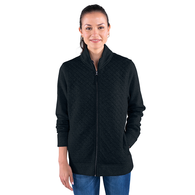 Charles River® Womens Stylish, Diamond-Quilted Sweatshirt Jacket 