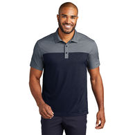 Mens Color Blocked Fine Pique Cotton/Poly Moisture-Wicking Polo