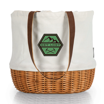 Canvas and Willow Basket Tote