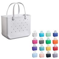 *NEW*  Rubber-Look Open Vented Beach Tote is Sturdy, Tip-Proof, Rinse Off To Clean