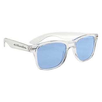 Crystalline Sunglasses with Clear Frames
