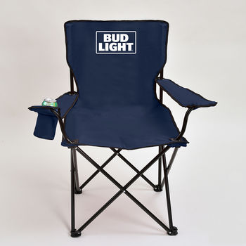Folding Sports Chair with Beverage Holder and Carry Bag