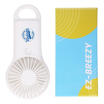 Portable Breezy Mini Travel Fan with Built-In Carabiner for Easy Attaching