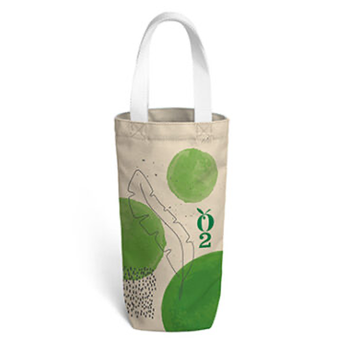 Recycled Canvas Wine Tote with Full-Color Printing