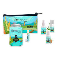 *NEW* Lake Bag Kit Includes Beverage Insulator, Lip Moisturizer, Sunscreen, Aloe Vera and Insect Repellent 