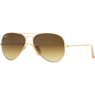 *NEW* Ray-Ban Aviator Sunglasses: Gold/Brown 58/14/135