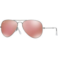 Ray-Ban® Aviator Sunglasses: Silver/Pink Flash