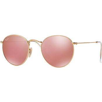 Ray-Ban&reg; Round Metal Sunglasses: Brown/Pink