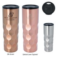 16 oz Stainless Steel Tumbler with Mod Texture with Plastic Liner