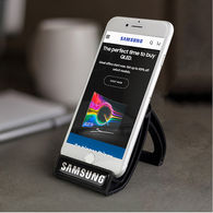 Desktop Phone and Tablet Stand with Non-Skid Rubber Feet - Full-Color Imprint GOOD