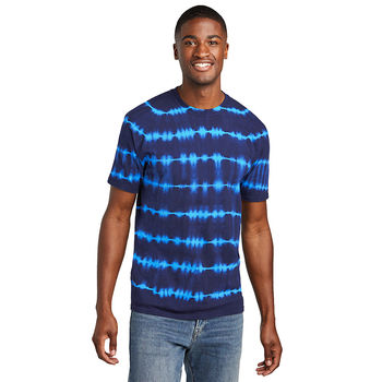 Adult Allover Stripe Tie-Dye Tee