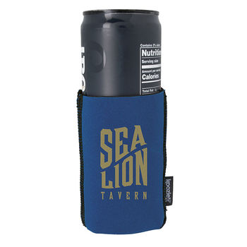 Neoprene Fold-Flat Koozie&reg; Duo Can Cooler Has Elastic Sides to Hold 12 oz. Standard OR Slim Cans 