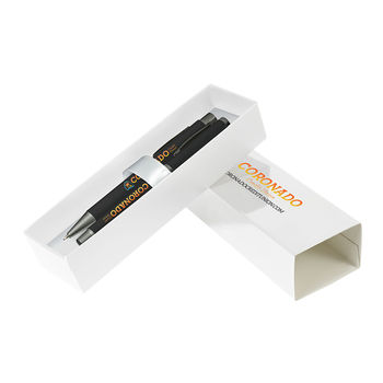 Softy Ballpoint & Rollerball Gift Set with Full-Color Printing on Pens AND Box