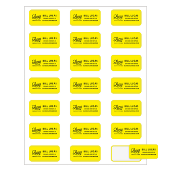 1" x 2" Full-Color Rectangle Labels on Sheets