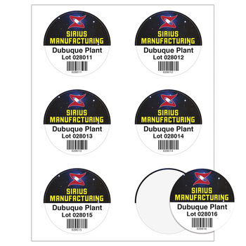 3" Full-Color Circle Labels on Sheets
