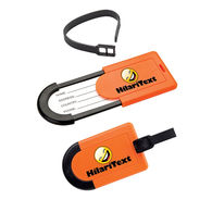 Plastic Luggage Tag with Buckled Handle Strap