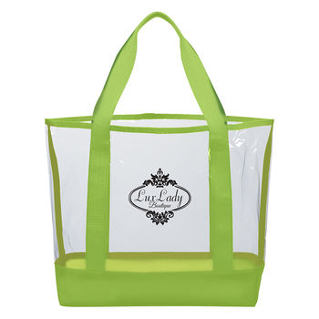*NEW* 18" x 13" x 4.5” Clear Casual Tote Bag with 22” Handles - Stadium Security Approved 