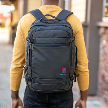 *New* 22l Backpack , 66% Recycled, Carbon-Neutral, Second Life Packaging Transforms Into a Luggage Tag Reducing Landfill Waste - Low Minimums