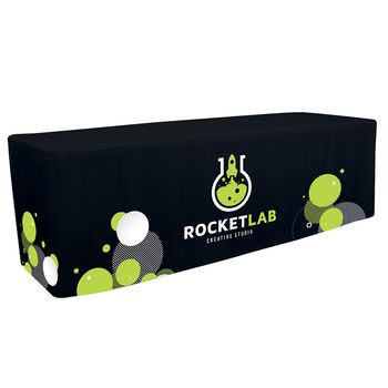 Fitted 8’ Table Cover with Full-Color Imprint on Front